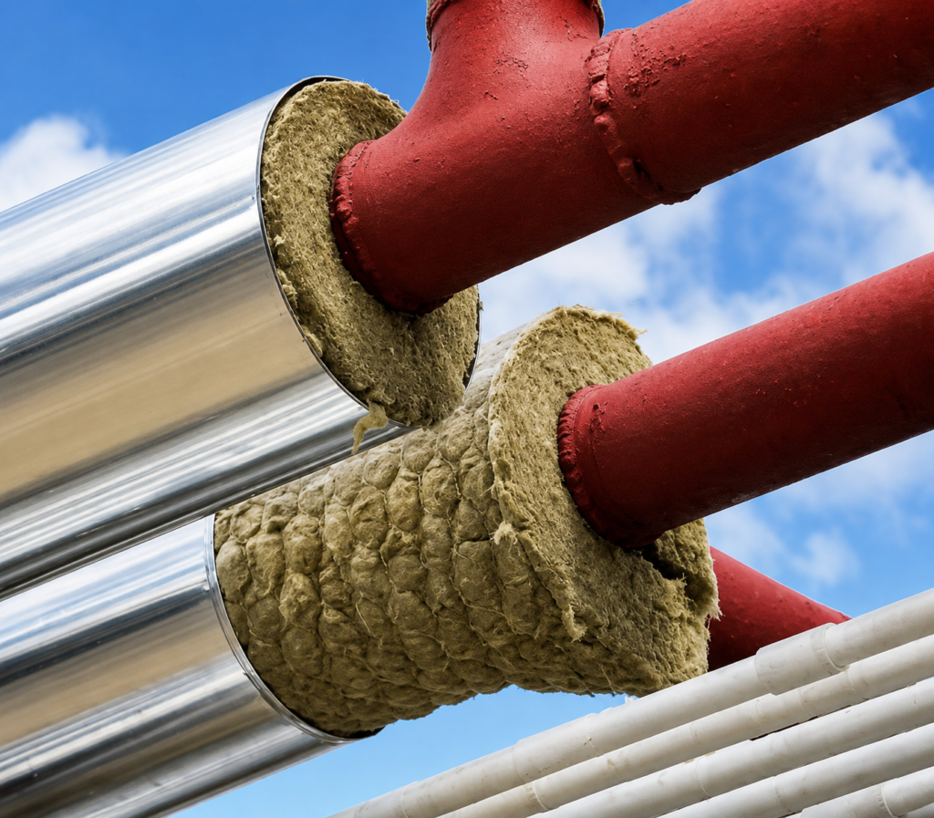 rockwool pipes